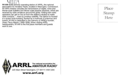 ARRL Postcard side b